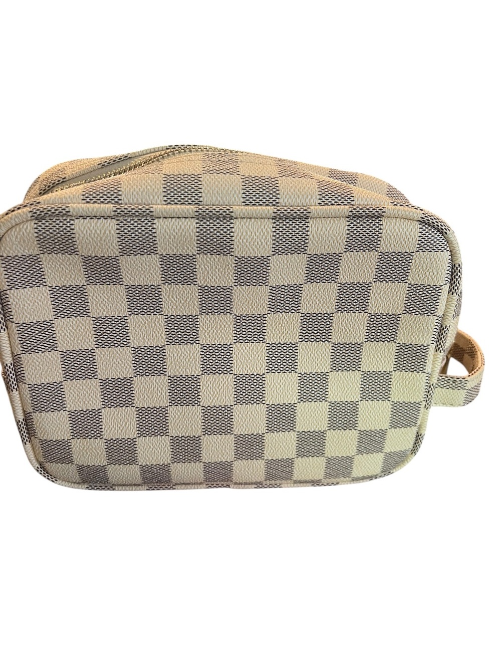 Daisy Rose Checkerboard Zip Cosmetic Pouch
